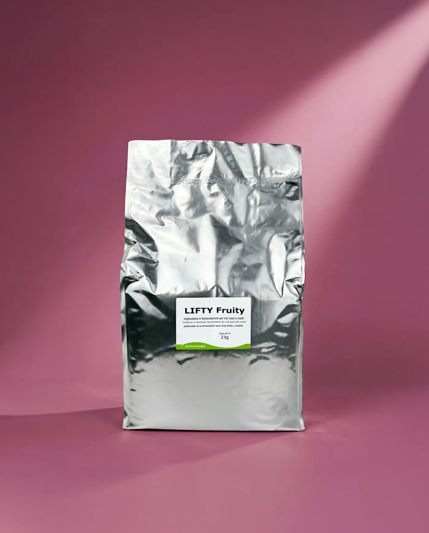Confezione di Lifty Fruity su fondale rosa